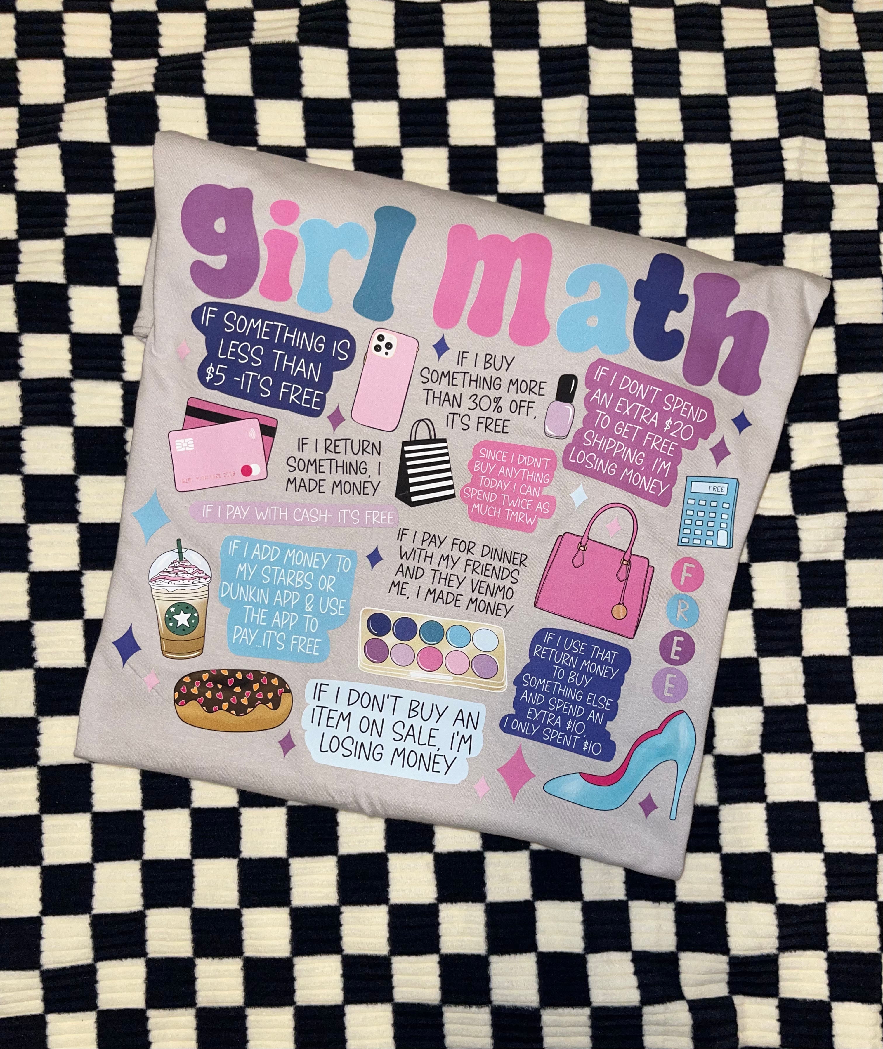 Girl math (front and back design)